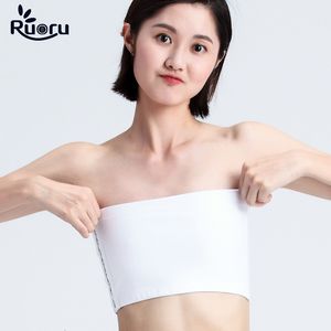 Frauen Shapers Ruoru Casual Plus Größe Trägerlosen Brust Brust Binder Trans Tomboy Cosplay Body Shaper Frauen Kurze Shaper 230223