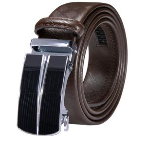 Belts Brown Real Leather Mens Automatic Buckles Men Belt Ratchet Waistband Straps For Dress Jeans Sliding Easy Release LuxuryBelts