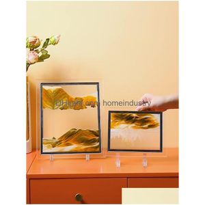 Arts And Crafts Living Room Decoration Quicksand Painting Creative 3D Threensional Office Home Gift Desktop Decorations Drop Delivery Dharv