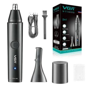 Clippers Trimmers Original VGR Ear Eyebrow Nose Hair Trimmer Electric Beard Grooming For Facial Body Stubble Trimmer For Men Rechargeable Kit 230223