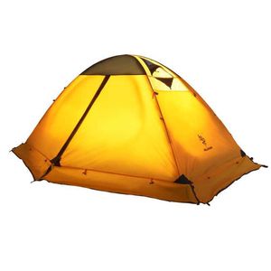 Tents and Shelters Hillman 2 Person Aluminum Pole Double Layer Waterproof Windproof With Snow Skirt Camping Tent Barraca Tienda De Campaa J230223