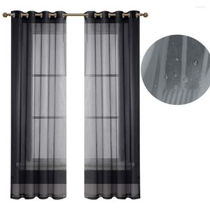 Curtain Solid Color Patio Waterproof Outdoor Garden Decor Sheer Curtains Porch Exterior Voile White Tulle Living Room