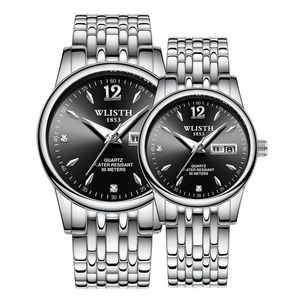Armbandsur 2023 Luxury Watch Top Brand wlist Fashion Auto Date Week Clock Men Women Watches Waterproof Rostless Steel Par Set