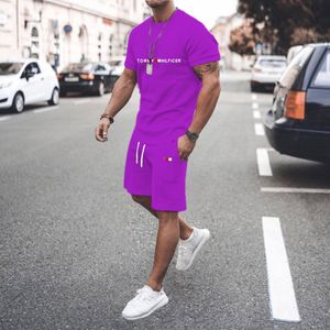 Men's Tracksuits 2023 Summer Shirt Set Synthetic Comfortable Cool Fitness Brand T Shirt Shorts Oversized Clothing 230222