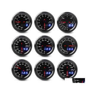 Other Auto Electronics 2 52Mm 7 Colors Led Dual Display Boost Water Oil Temp Pressure Voltmeter Air Fuel Ratio Egt Tachometer Car Ga Dhygh