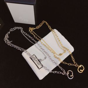 Popular Brand Pendant Necklace Luxury Designer Necklaces Fashion 18k Gold Plated Silver Plated Long Chain High End Exquisite Accessories Selected Gift