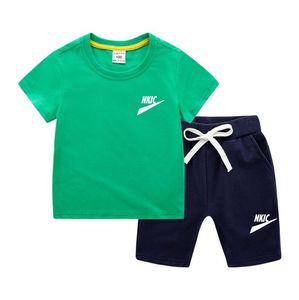 Children Clothes Set Baby Boys Girls Suit Summer Casual T Shirts Loose Shorts Set Unisex Toddlers 2 Pieces Kids Baby Outifs Clothing