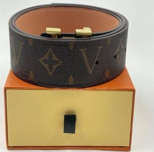 Men Designers Belts Classic fashion casual letter smooth buckle womens mens leather belt width 3.8cm no orange box