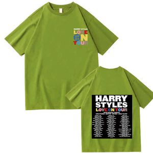2024 Y2K Men's Love on Tour T-shirt |Camise de algodão estético de hipp hop |Manga curta |Camisa preta y2k 6ba