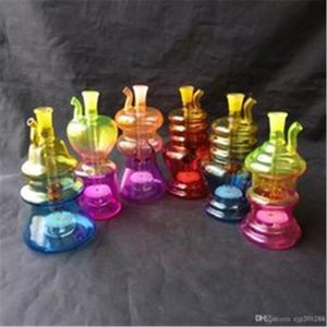 Gradient Acrylic Hooks Buns Accessories Unique Oil Burner Glass Bongs Pipes Water Pipes Glass Pipe Oil Rigs Smoking with Dropper