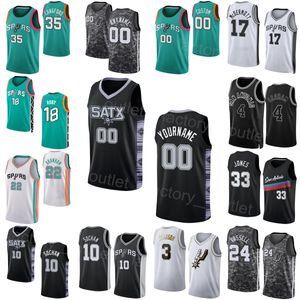 Drukuj Man Kobieta Koszykówka Zach Collins Jerseys 23 Tre Jones 33 Doug McDermott 17 Keldon Johnson 3 Jakob Poeltl 25 Joshua Primo 11 Devin Vassell 24 Derrick White 4