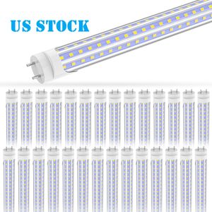 T8 LED Tüp Ampulleri Dükkan Işıkları 4ft 36W 4680LM 6000K 5000K Soğuk Gün Işığı Beyaz Floresan Değiştirme D Şekilli Bi Pin G13 Çift Uçlu Garaj Depo Berberi