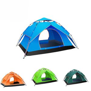 Tents and Shelters 2 34 Person Family Camping Tent Easy Set Up for Camping Backpacking Hiking Fishing Outdoor Double Doors Quick Auto Opening J230223