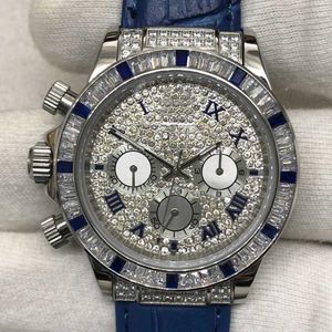 Moda de alta qualidade Iced Out Watchesmens pulse de luxo Round Cut Lab GR DDGU D6MT