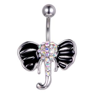 Navel Bell -knappringar D0718 1 Färg Ny Belly Elephant Dingle Body Piercing Drop Leverans smycken Dhgarden Dhpzh