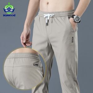 Męskie spodnie Jeewood Brand Spring Summer Men's Casual Pants Slim Pant Prosty cienkie spodnie Męskie modne rozciąganie Khaki Jogging 28-38 230223