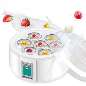 Yogurt Makers 15L Automatic Maker Fermenter Multifunction Stainless Steel Liner Natto Rice Wine Pickle Machine 7 Yoghurt Cups 230222