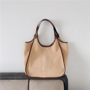 Evening Bags FIRMRANCH Minimalist Style Big-Capacity Vest Cowhide Leather Commuter Tote 2-in-1 Shoulder Underarm Bag Hit Color Female Bucket