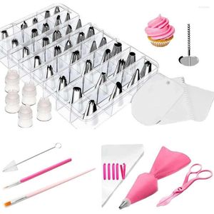 Bakeware Tools 83 st Cake Decorating Kit Olika former Rostfritt stål Rörtips Väskor Set Diy Baking Decoration Drop