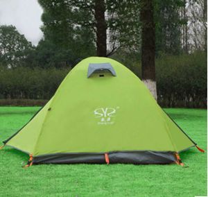 Tents and Shelters Outdoor professional camping windproof waterproof portable 2 person ultralight double pole aluminum pole 2 layer 2 door tents J230223