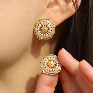 BOTIEGA circular Earrings designer Studs dangle for woman Gold plated 18K pearls official reproductions Never fade exquisite gift 016