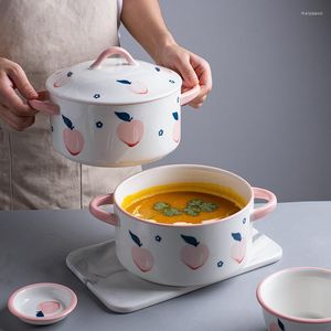 Миски суп миска с покрытием с лапшой Большая творческая лапша на пару японская раменяская керамика японская раменя