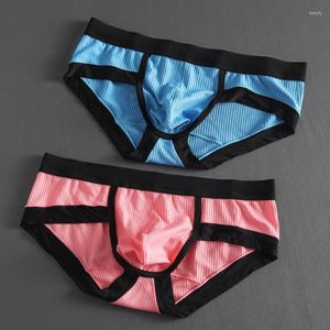 Underpants Men's Cotton Briefs Panties Bulge Pouch Underwear Solid Boxer Shorts Men Sexy Low Rise Thong Lingeries