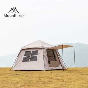 Namioty i schroniska MountainHiker Najnowszy automatyczny namiot na świeżym powietrzu 150D Oxford Cloth Portable 34 osoby szybko buduj namiot kempingowy z markizą Tarp J230223