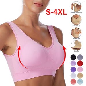 Camisoles Tanks Beauty Back Yoga Bra Women Padded Sport Removable Workout Wireless Fitness Tank Top Elastic Strap Cropトップベスト