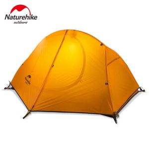 Палатки и укрытие Naturehike Outdoor Camping Tent Double Layer Rain Rain -защищенное ветропроницаемое портативное одно пешеходное туристическое туристическое путешествие Travel Camping езда на велосипеде J230223