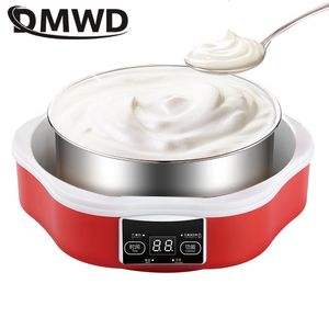 Jogurt Makers DMWD Automatyczna maszyna do jogurtu z szklanką szklanki stali nierdzewnej Natto Rice Wine Wine Maker Diy Tools EU 230222