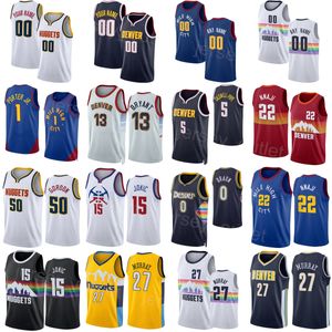 Screen Printed Man Youth Basketball Zeke Nnaji Jersey 22 Thomas Bryant 13 Jamal Murray 27 Nikola 15 Michael Porter Jr 1 Aaron Gordon 50 Jeff Green 32 Association Icon