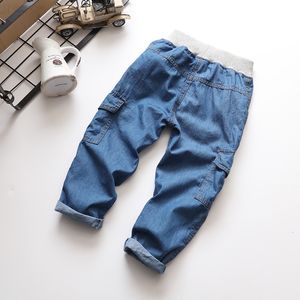 Jeans Summer Kids Jeans Long Thin Cotton Pants Baby Boys Girls Jeans Trousers Loose Style Children Loose Pants for Boy Girl 2-10y 230223