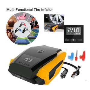 Inflatable Pump Top Quality Portable 12V Car Electric Air Compressor Tire Inflator With Long Extended Power Cord Cigarette Lighter D Dhkdu