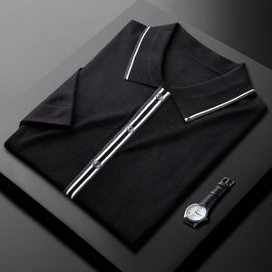 Męski Polos Luksusowy Premium Summer Polo Shirt Męski krótki rękaw Slim Fit Korean Designer Połowa rękawy Casual Business T-shirt 230223