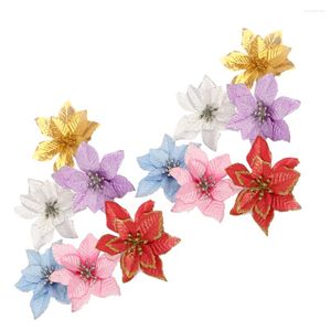 Flores decorativas 16pcs plantas falsas Fashion Flower Artificial Party Supply Creative for Home Office Decor