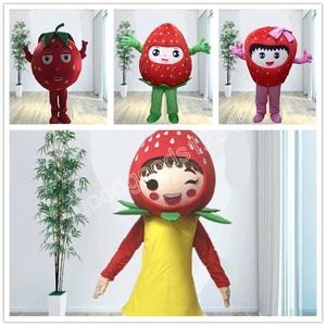 Wydajność Strawberry Mascot Costumes Halloween Fancy Party Dress Cartoon Posta