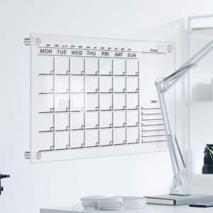 Caso da ferramenta Clear Clear Acrílico Semanal Calendário para fazer a lista Lista Whiteboard Planner de 7 dias para planejamento de refeições Listas de compras 2301055