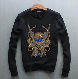 Herrtrålar Rhinestones Sweatshirt Hoodie 2023 Toppkvalitet Asiatisk storlek M-4XL