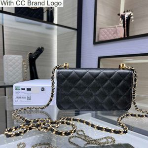 CC Cross Body Original Quality Luxury designer Cross Body Bag Grained Calfskin Wallet On Chain Bags With Box C147