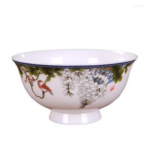 Bowls Jingdezhen Ceramic Rice Household Bone China Bowl Small Soup Goblet Noodle Practical Tableware