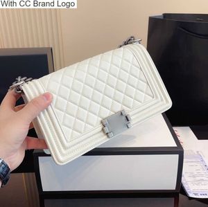 CC Cruz Corpo Clássico Lambskin Quadrado Meninos Acolchoados Sacos Clássico Ouro Prata Hardware Envelhecido Cadeia Carteiras Mulheres Designer Luxo Bolsas Crossbody Moedas Bolsa Para