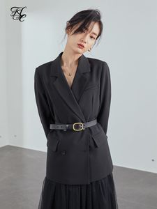 Damenanzüge Blazer FSLE Büro Damen Casual Weiß Blazer Frauen Frühling Schwarz Übergroße Blazer Jacke Weibliche Elegante Business Kurzen Grünen Mantel 230223