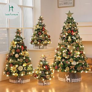 Decorações de Natal Árvore dobrável Tipo de pirâmide Decoração de mesa de pirâmide Pacote luminoso de material de PVC DIY 150/180cm Luz EET 2023 Modelo