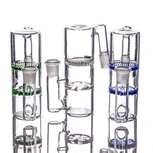Glas-Shisha-Bubbler mit Wabenstruktur, 14-mm-18-mm-Verbindung, Aschefänger, Glasbongs, Wasserpfeife für trockene Kräuter, Recycler, Dab-Rig-Zubehör