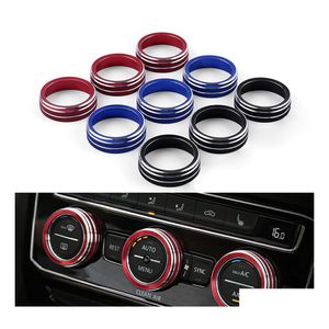 Other Auto Parts 3Pcs/Set Car Air Conditioning Knob Decorative Er Ring Adjust Climate Control Switch Buttons For Vw Tiguan Atlas Tro Dhuuz