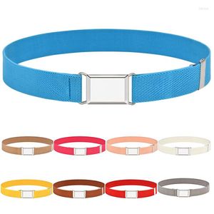 Belts Kids Elastic Belt Heart Shape Buckle Waist Wave Point Striped Waistband Adjustable Stretch For Teen Boys Girls