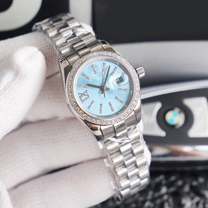 amantes Dhgate Women's Diamond Watch 31 28mm Dial Movimento automático 36mm Mens Wristwatches 904L Aço inoxidável GMT Sapphire Data Auto