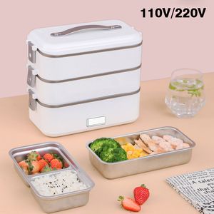 Lancheiras aquecidas elétricas 110v220v Recipiente de alimentos Isolamento portátil Armazenamento de utensílios de jantar Bento 230222