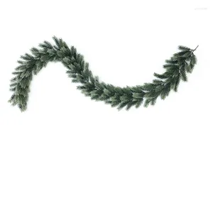 Decorative Flowers Indoor Decoration 270CM Green Pvc Christmas Garland For Sale